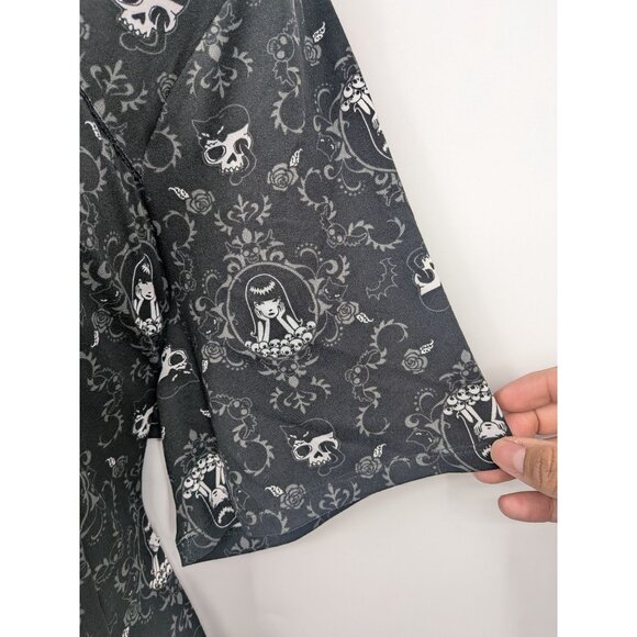 Emily Strange Gothic Lace Up Mini Dress Women Size 1X Plus Y2K Anime Whimsigoth - Picture 6 of 12